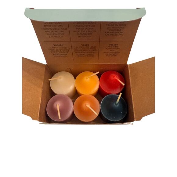 NIB PartyLite Vintage 2004 Holiday Sampler Votive Candles Set of 6 CS0262 - Picture 3 of 4